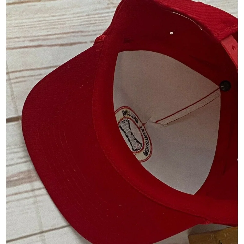 Vintage BAROID Oil Drilling Rig Industrial Gas Oil Snapback Trucker Cap Hat Red